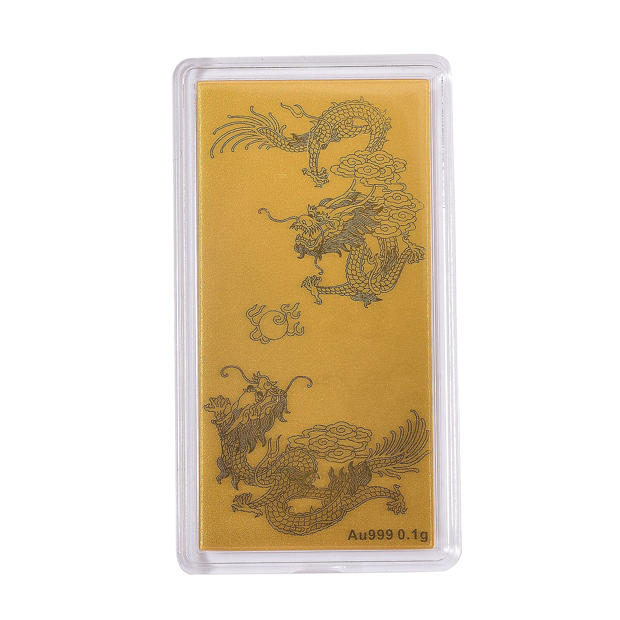 Set of 2 - 24K Yellow Gold (99.99% Purity) Embossed Dragon &amp; Angel Pattern Collectables 221301969 2