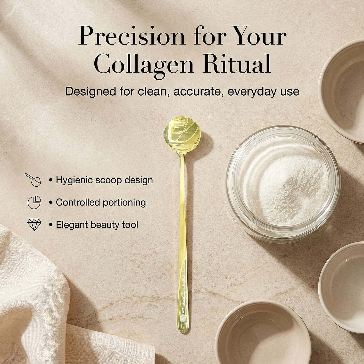 Fountain of Youth Lifestyle Pure Tripeptide Collagen - 100gm (Upto 100 Days Supply) with Free Spoon 221301999 4