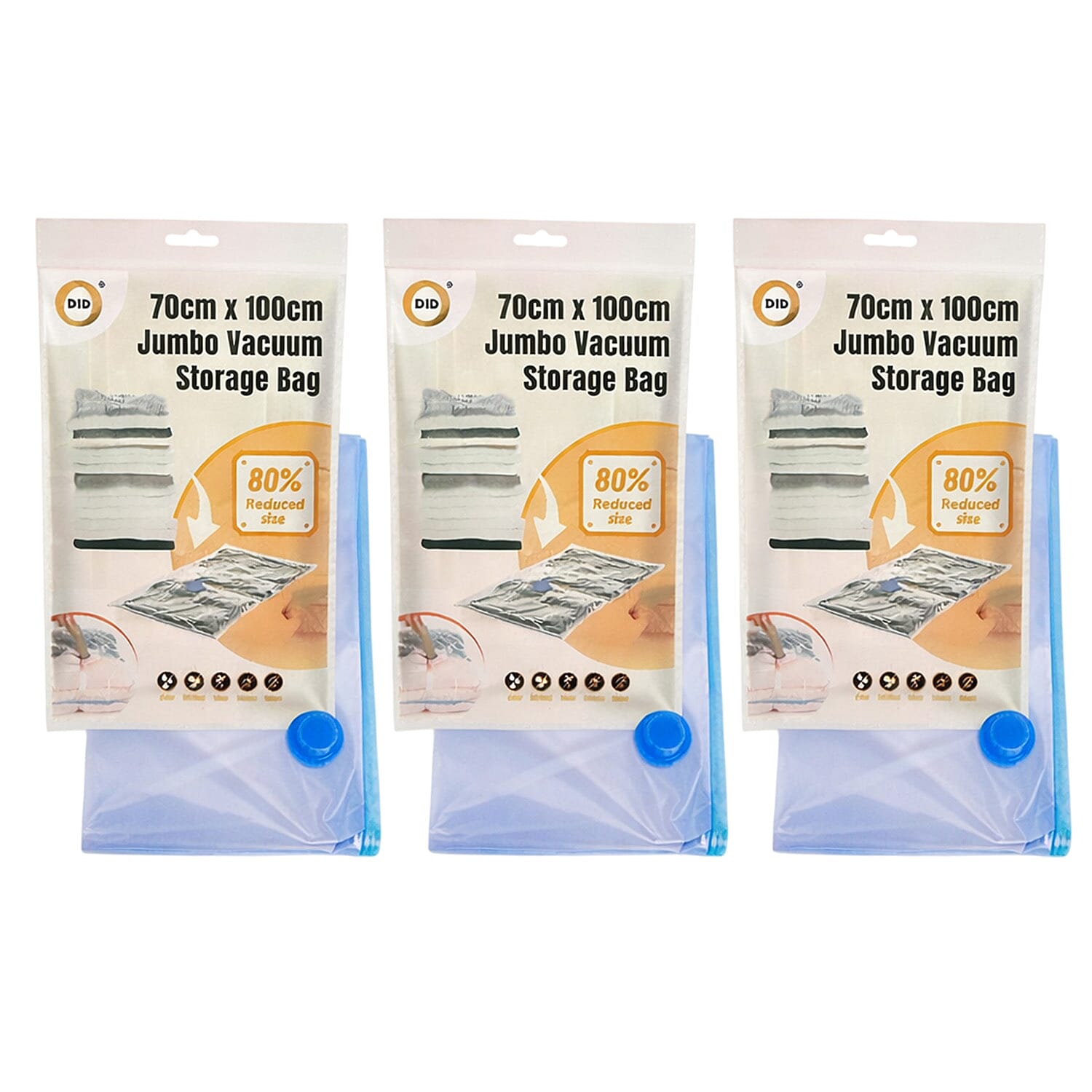 Pack of 3 Jumbo Vacuum Storage Bag (100 x 70 cm) 221302403 0