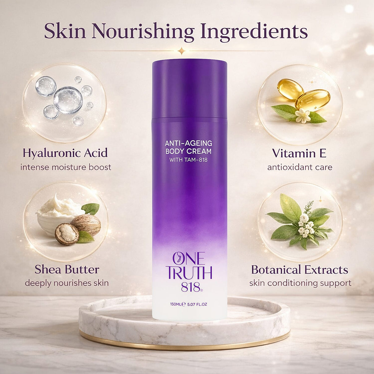 Set of 2 One Truth 818 Anti-Ageing Body Treatment and  Enzyme Face Masque 221306750 5