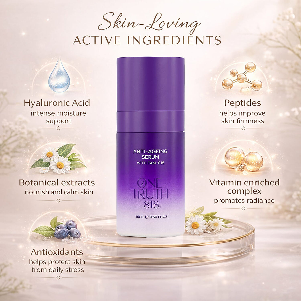 Set of 2 One Truth 818 Anti-Ageing Serum 221306757 5