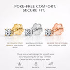 Set of 3 Luxuriant SI-GH Lab Grown Diamond Solitaire Earring with Screw Back , Sterling Silver 0.32 Ct.