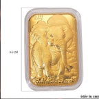 Set of Four 24K Yellow Gold Essential Piece (99.99% Gold Purity)-Elephant Embossed Collectable