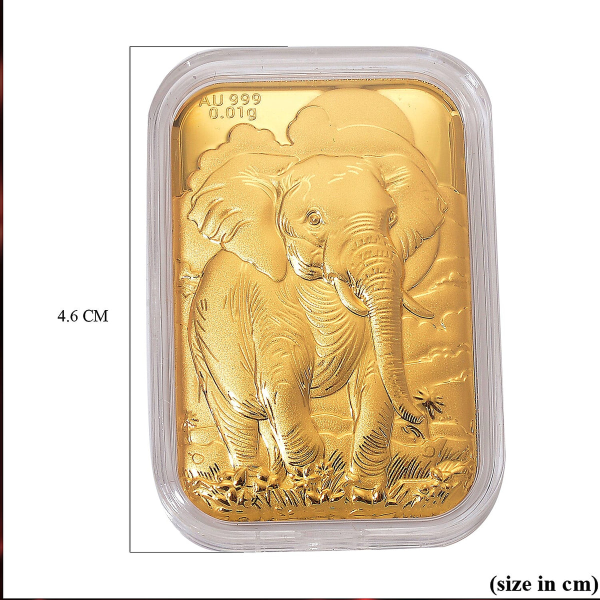 Set of Four 24K Yellow Gold Essential Piece (99.99% Gold Purity)-Elephant Embossed Collectable 221307192 5