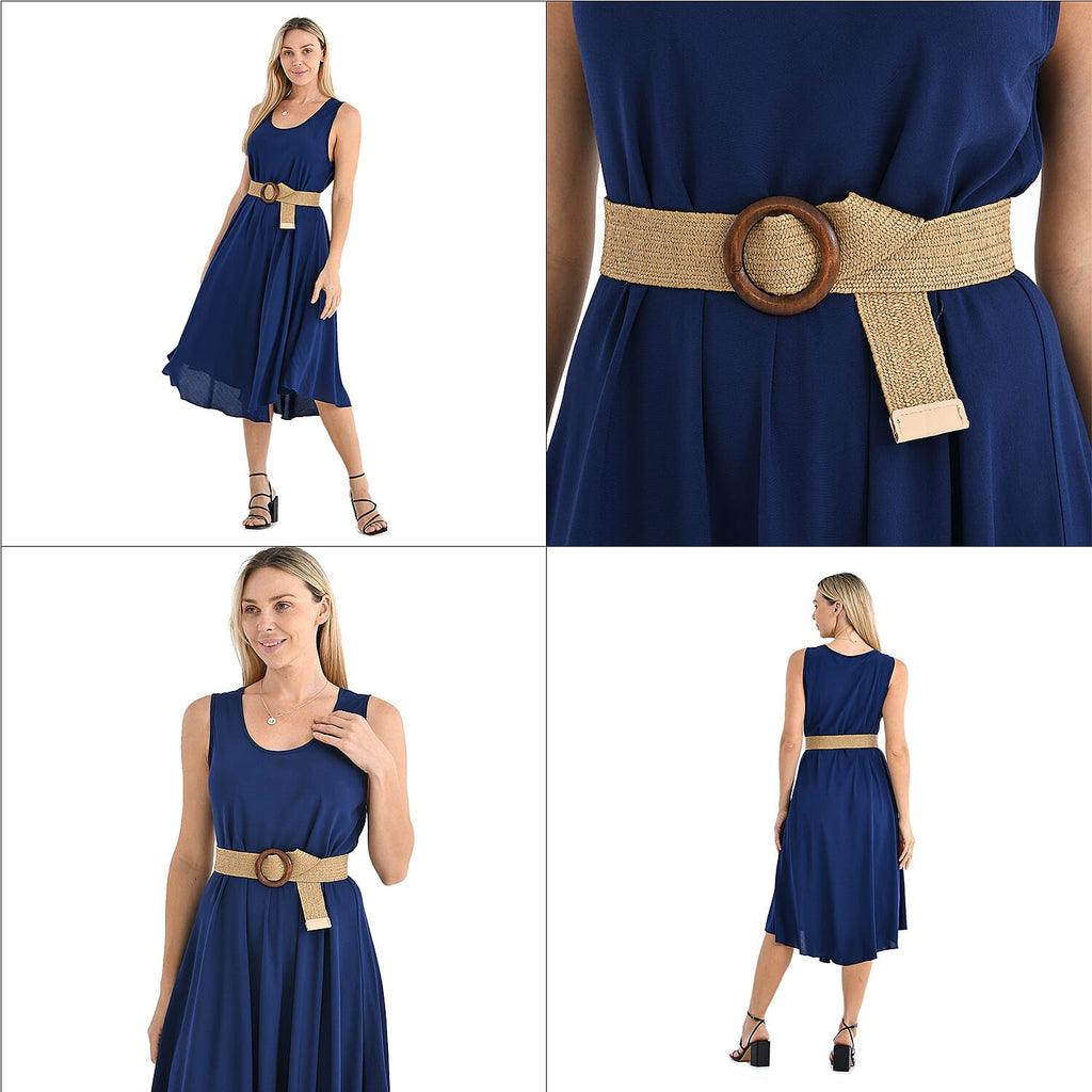 Shop the Look – Navy Dress, Pearl & Crystal Jewellery Set with Black Sunglasses