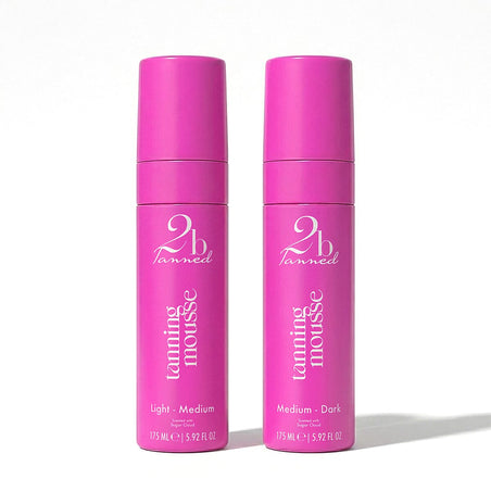 Set of 2 2bTanned Self Tanning Mousse â€“ Light to Medium &amp; Medium to Dark (175ml Each). 221309647 1