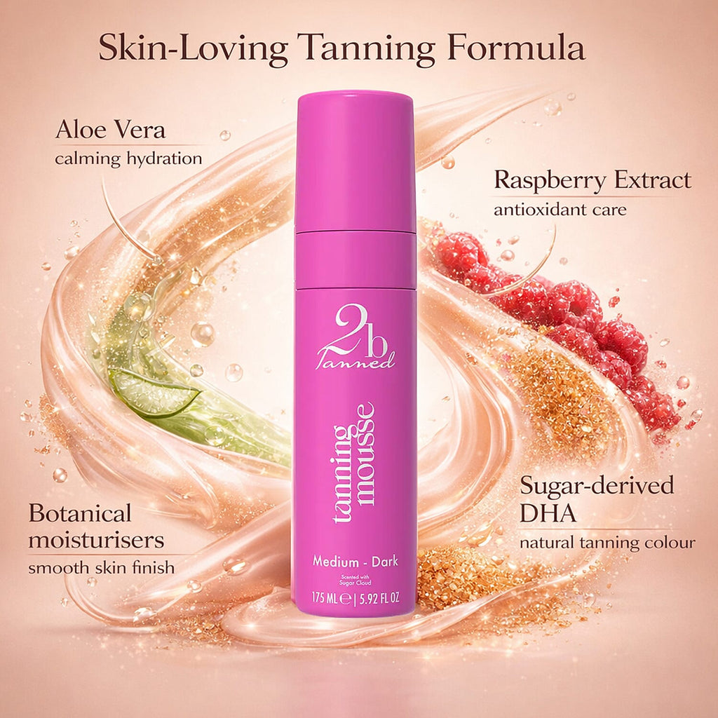 Set of 2 2bTanned Self Tanning Mousse – Light to Medium & Medium to Dark (175ml Each).