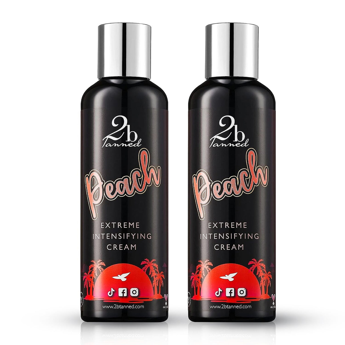 Set of 2 2bTanned Extreme Intensifying Cream â€“ Peach (200ml Each). 221309649 0