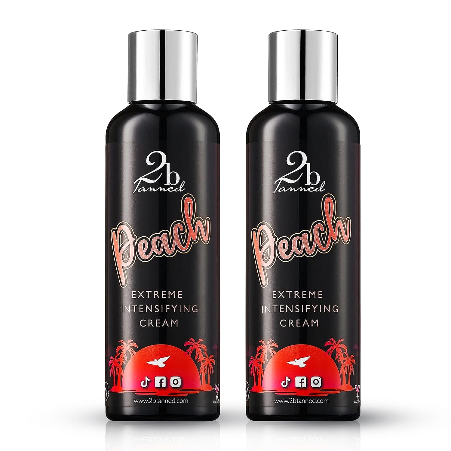 Set of 2 2bTanned Extreme Intensifying Cream â€“ Peach (200ml Each). 221309649 0