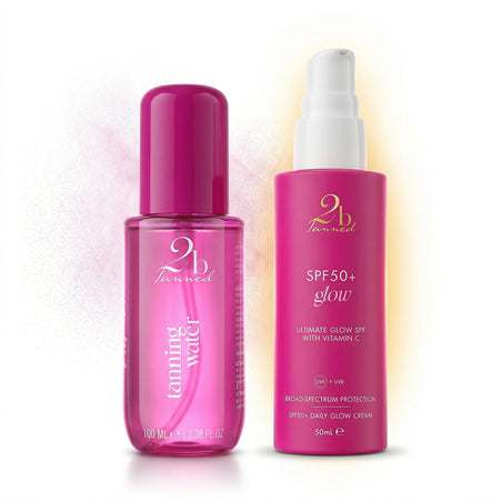 Set of 2 2bTanned SPF50 Glow (50ml) &amp; Self Tanning Water (100ml). 221309651 1
