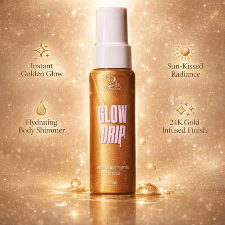 Set of 2 2bTanned Glow Drip â€“ 24K Gold &amp; Pink Champagne (100ml Each) 221309652 2