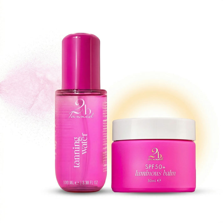 Set of 2 2bTanned SPF50 Luminous Balm (50ml) &amp; Self Tanning Water (100ml) 221309653 1