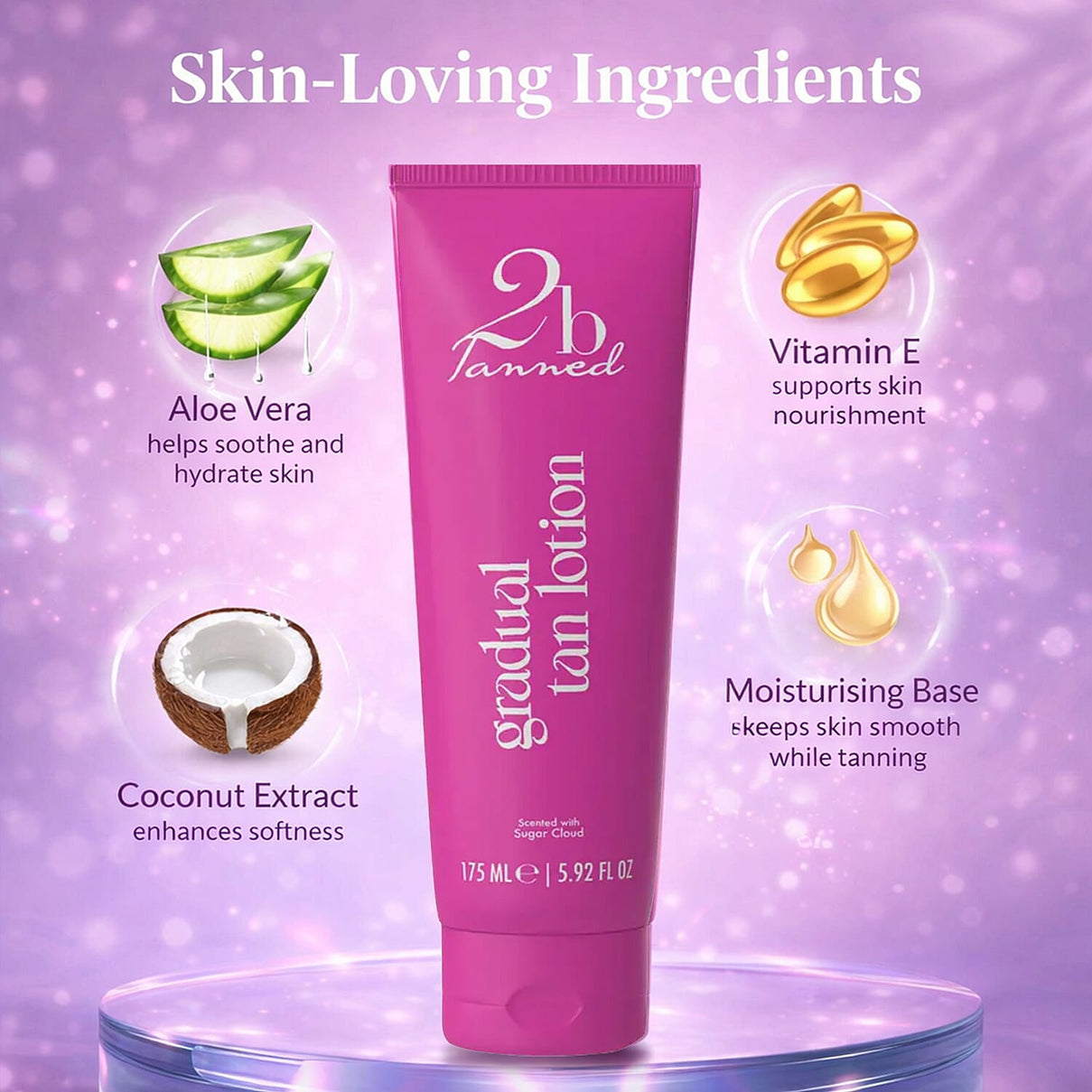 Set of 2 2bTanned SPF50 Glow (50ml) &amp; Gradual Tanning Lotion (175ml) 221309654 5