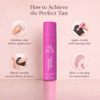 Set of 2 2bTanned – Self Tanning Mousse Light to Medium (175ml) & Glow Drip Pink Champagne (100ml).