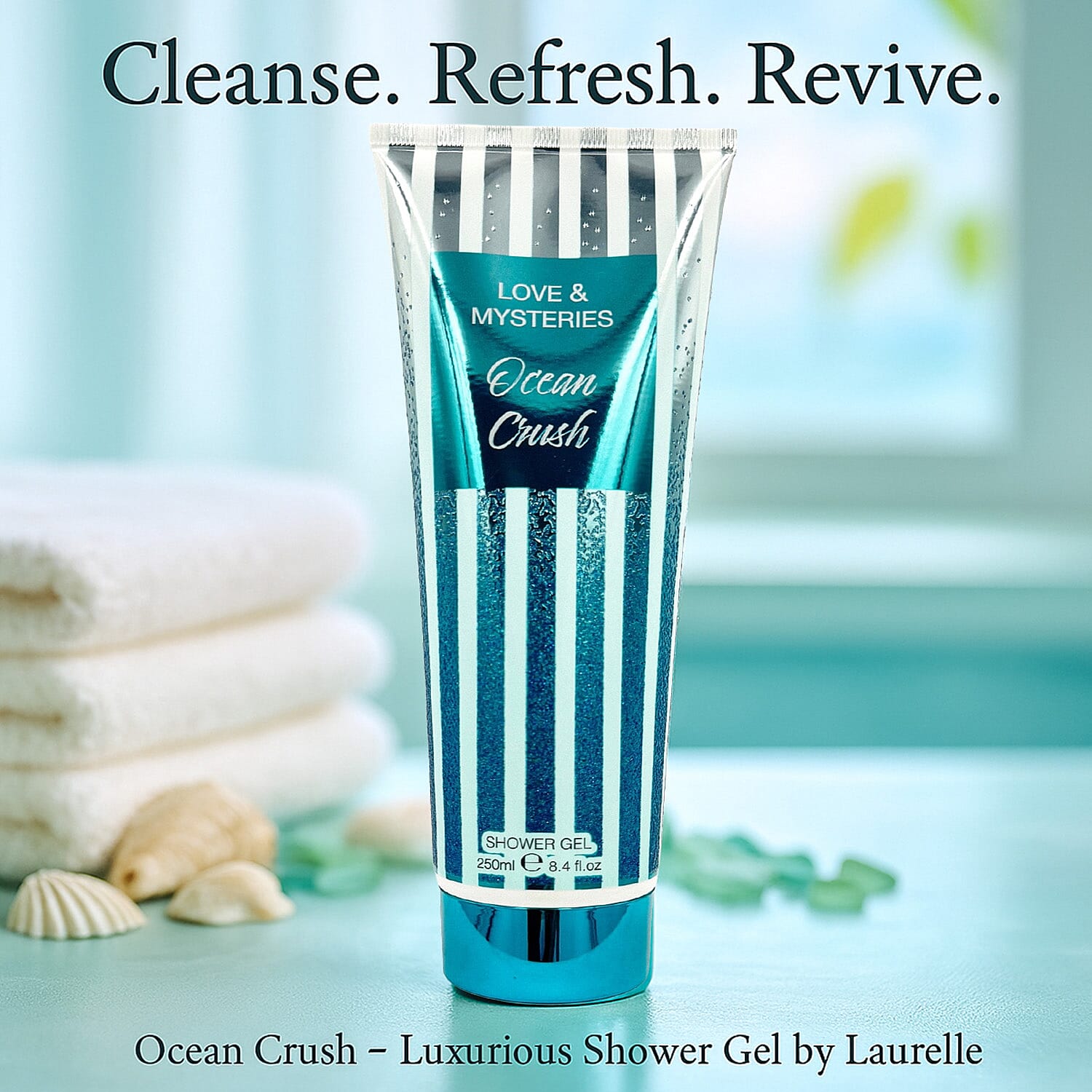 Set of 2 Laurelle Ocean Crush &amp; Sweet Romance Shower Gel 250ml (Body Wash | Coconut &amp; Vanilla) 221312160 5