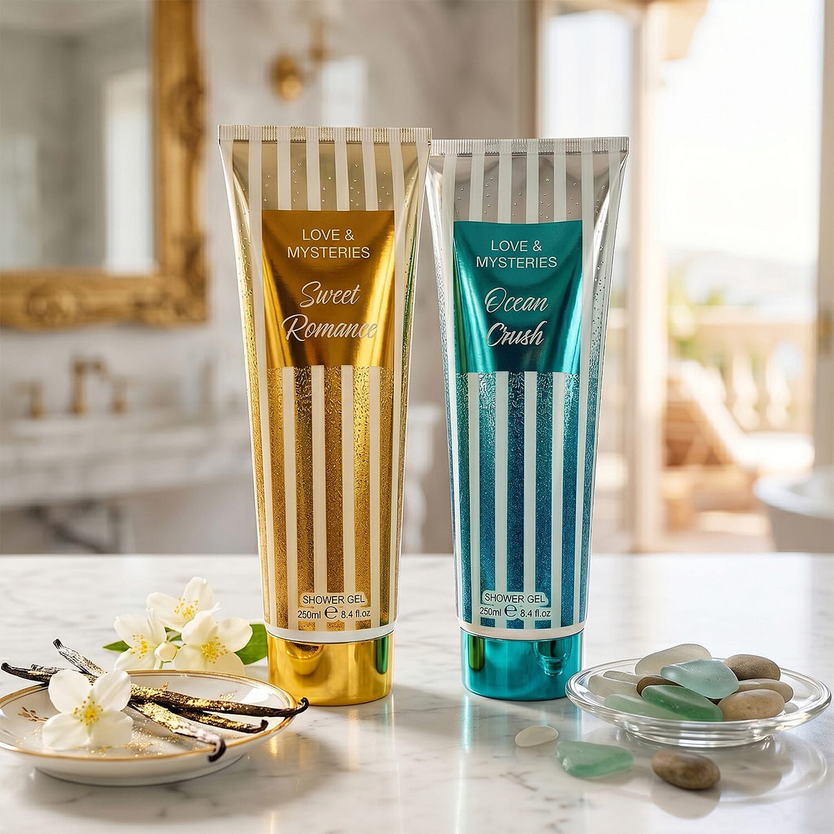 Set of 2 Laurelle Ocean Crush &amp; Sweet Romance Shower Gel 250ml (Body Wash | Coconut &amp; Vanilla) 221312160 7