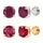 Gold Ruby Stud Earrings