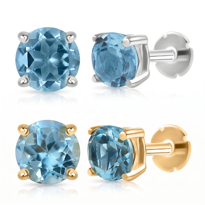 Poke Free Solitaire Stud Duo: Citrine November Birthstone 221312203 1