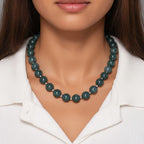 Set of 3 Natural Type A Olmec Jadeite Jade Drop Earrings, Bracelet and Necklace with Magnetic Clasp in Rhodium Overlay Sterling Silver