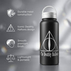Set of 2 Joy Division Metal Drinks Stainless Steel Bottle & Deathly Hallows Metal Flask