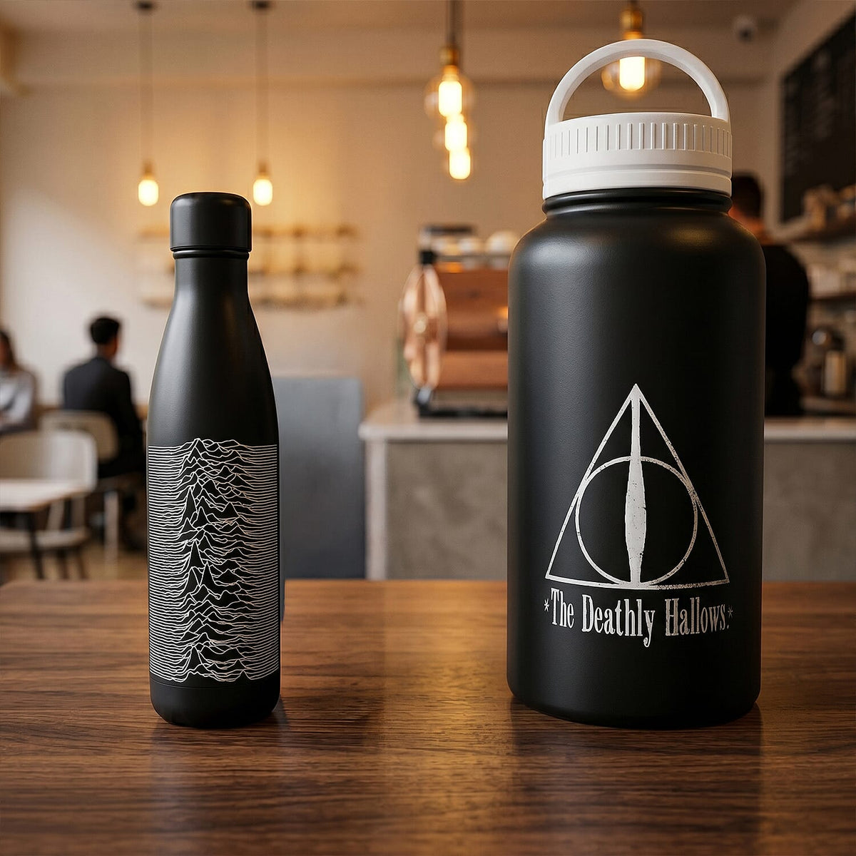 Set of 2 Joy Division Metal Drinks Stainless Steel Bottle &amp; Deathly Hallows Metal Flask 221312691 4