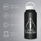 Set of 2 Joy Division Metal Drinks Stainless Steel Bottle & Deathly Hallows Metal Flask