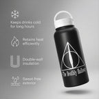 Set of 2 Joy Division Metal Drinks Stainless Steel Bottle & Deathly Hallows Metal Flask