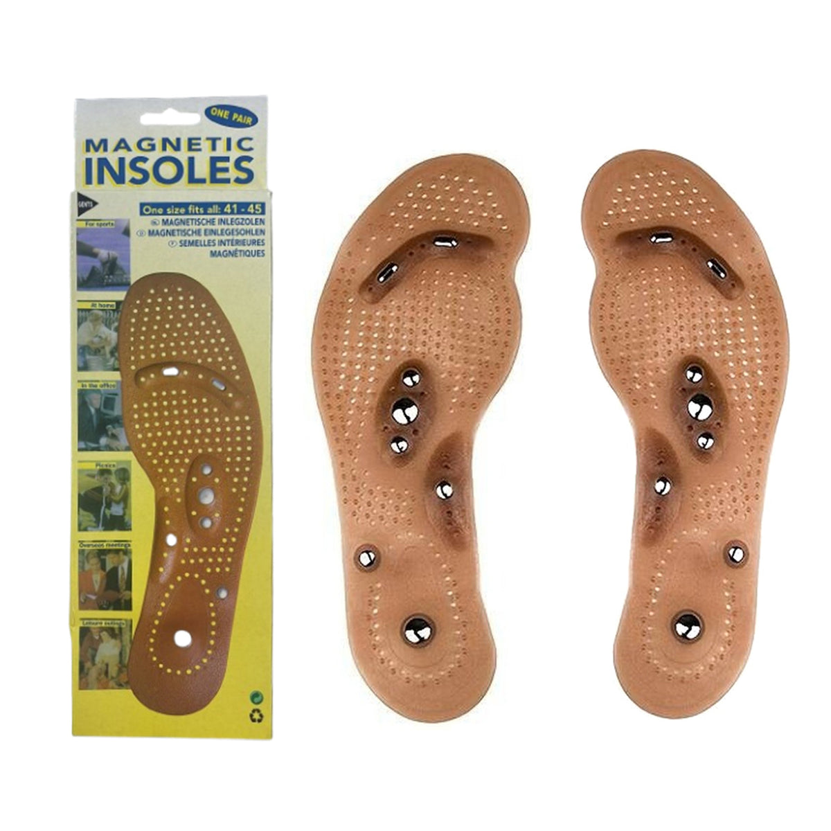 Set Of 2 - Magnetic Acupressure Insole Pair 221316663 0