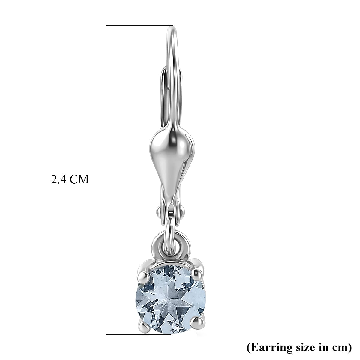 D'Joy Aquamarine Solitaire Stud Earrings Bundle in 18K Yellow Gold Plated &amp; Rhodium Plated Sterling Silver 221318051 7