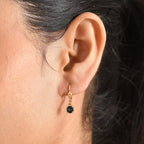 D'Joy London Blue Topaz Solitaire Stud Earrings Bundle in 18K Yellow Gold Plated & Rhodium Plated Sterling Silver_221318055