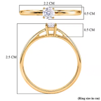 Stack Up LUXURIANT Lab Grown Diamond 0.25 Ct. Solitaire Ring & Open Thumb Ring Set in Sterling Silver (SI-GH)_221322684_4