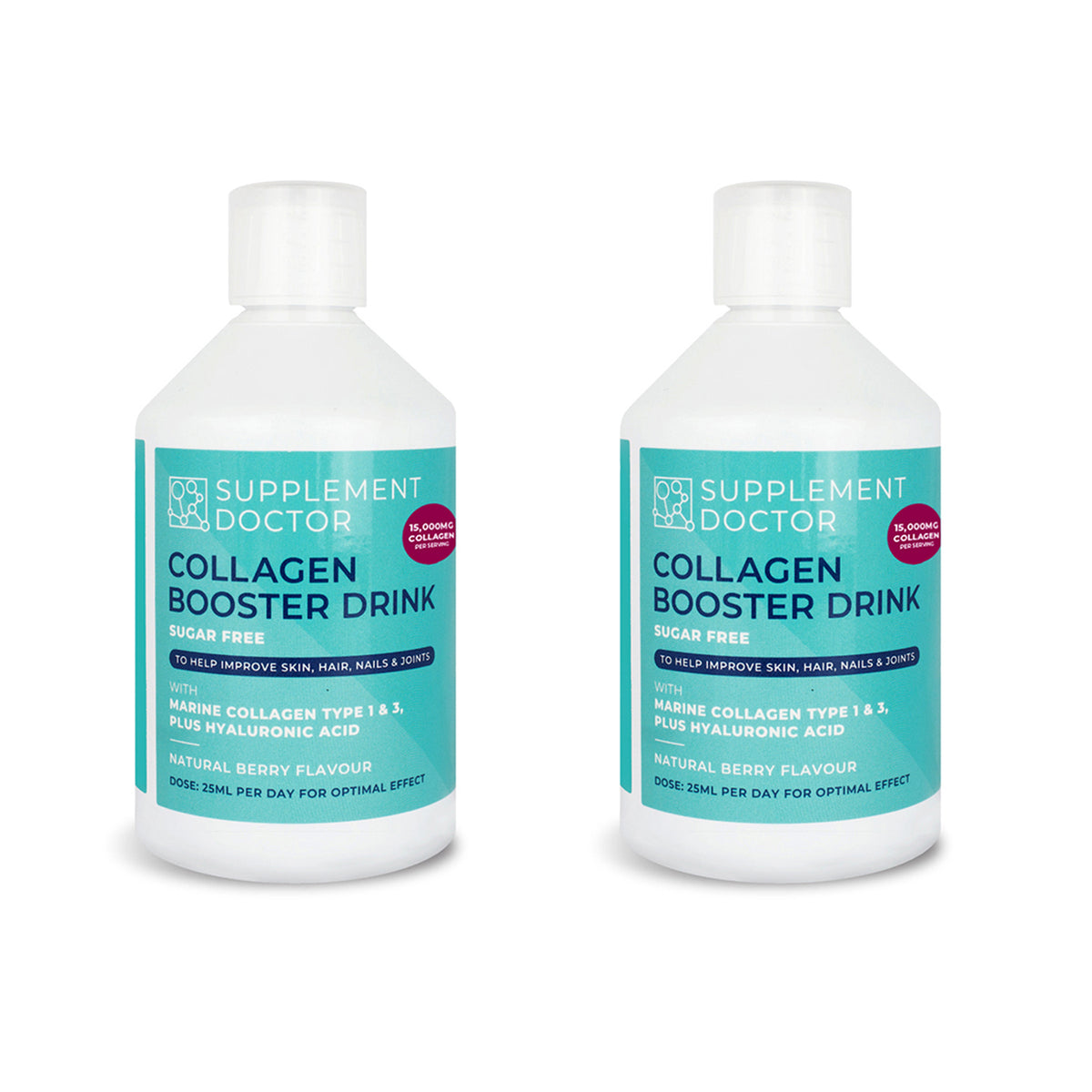Beauty Gala Offer Only- Pack of 2 - Doctors Formula Marine Collagen Booster Drink 15,000mg - 500ml Each (1 LITRE SUPER SAVER BUNDLE) 221326241 0