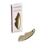3-Piece Facial Contouring & Massage Tool Set - Cryo Rolling Tool, 6-Sided Golden Metal Gua Sha Sculptor & Vibrating Facial Roller_221330114