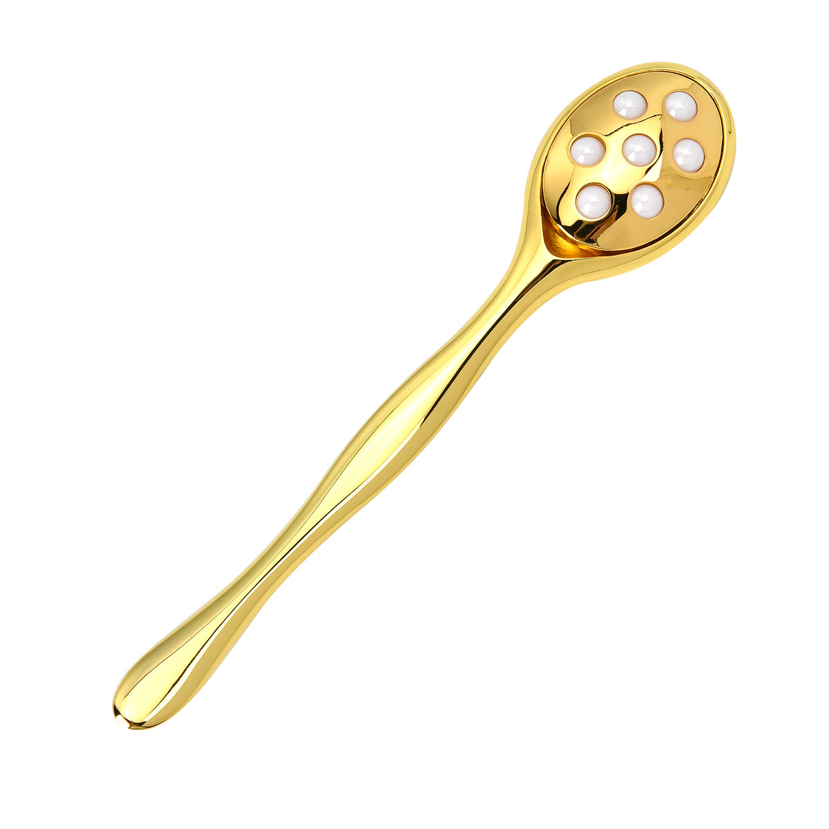 3-Piece Facial Contouring &amp; Massage Tool Set - Cryo Rolling Tool, 6-Sided Golden Metal Gua Sha Sculptor &amp; Vibrating Facial Roller 221330114 3