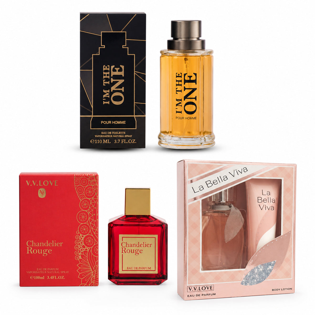 MEGA CLEARANCE DEAL- Set of 3 V.V LOVE I'M The One, Chandelier Rouge &amp; La Bella Viva 2 Piece Gift Set 221330683 0