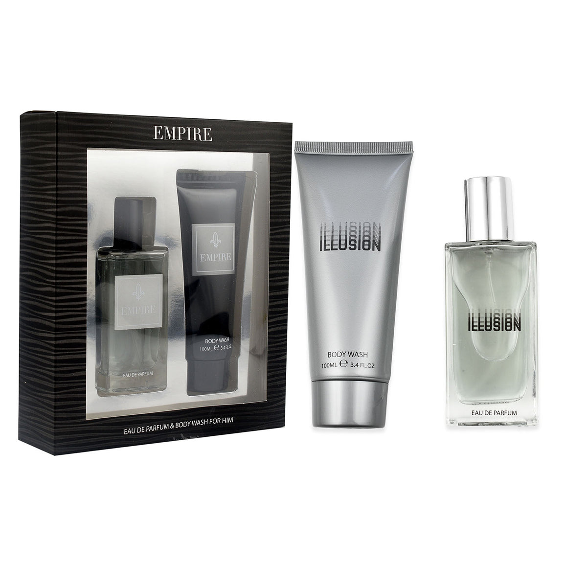 Pack of 2- Laurelle Empire,  Illusion EDP &amp; Body Wash - 100ml each 221330835 0