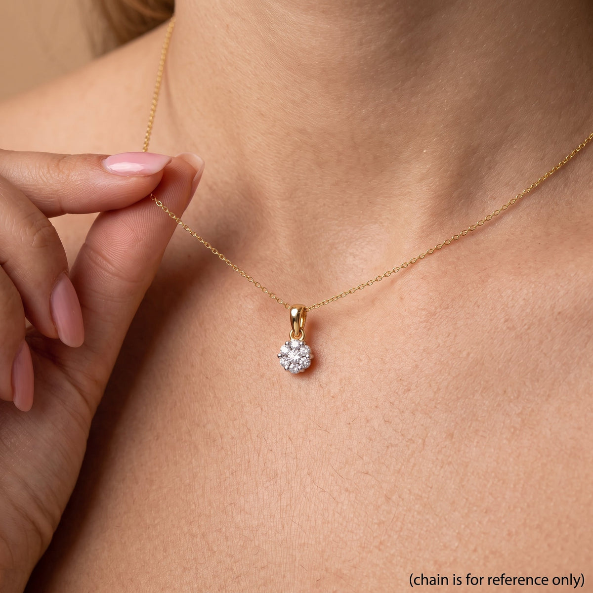 D'Joy Lab Grown Diamond Cluster Pendant, Ring and Push Post Earrings in 18K Vermiel Yellow Gold Plated Sterling Silver 221337393 3