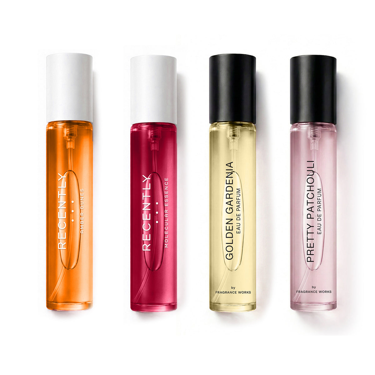 Set of 4 - Assorted Travel Eau de Parfum Fragrance Gift Set (4 x 10ml) - Amber Dunes, Molecular Essence, Golden Gardenia, and Pretty Patchouli 221337717 0