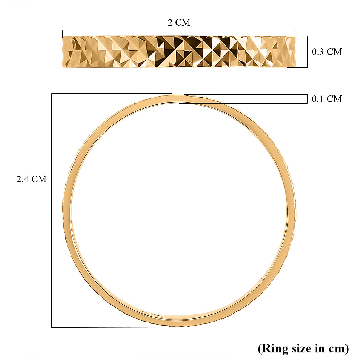 22K Yellow Gold Band Ring 8019848 5