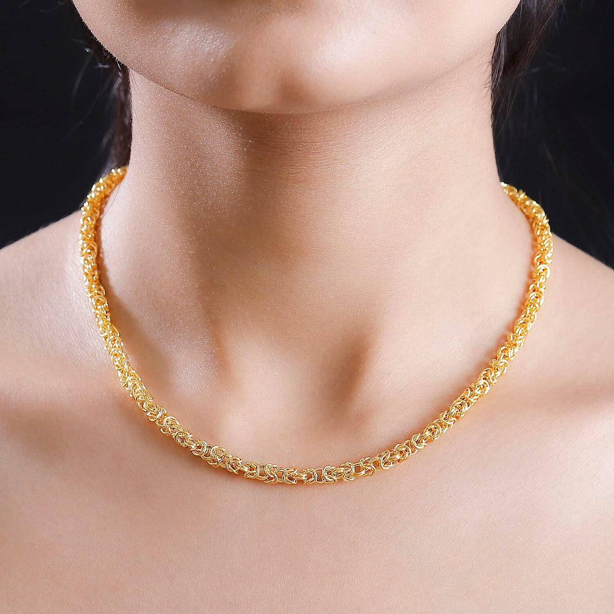 22K Yellow Gold Byzantine Necklace (Size - 20), Gold Wt. 12.74 Gms 8019440 3