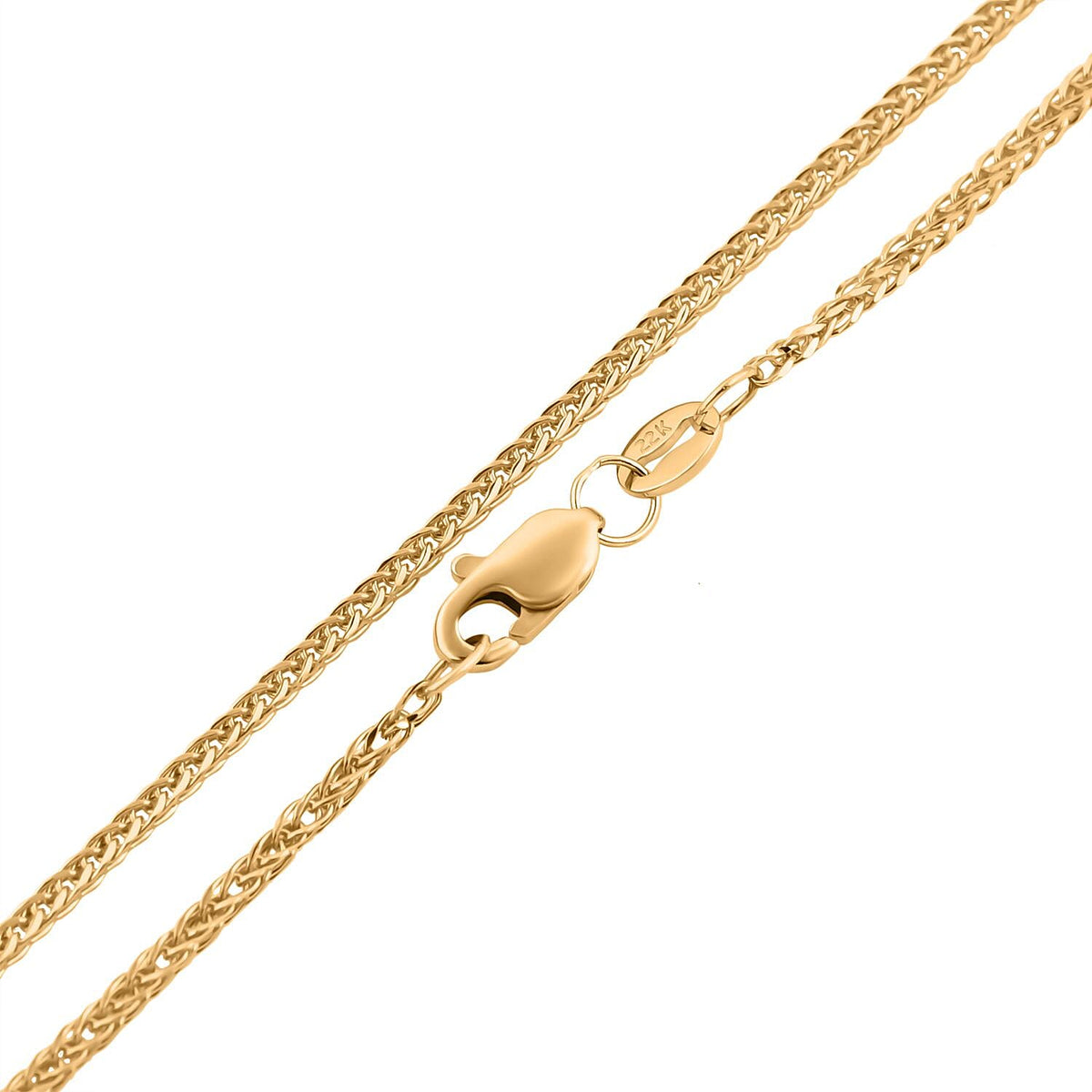 22K Yellow Gold Spiga Necklace (Size - 20) 7748057 10
