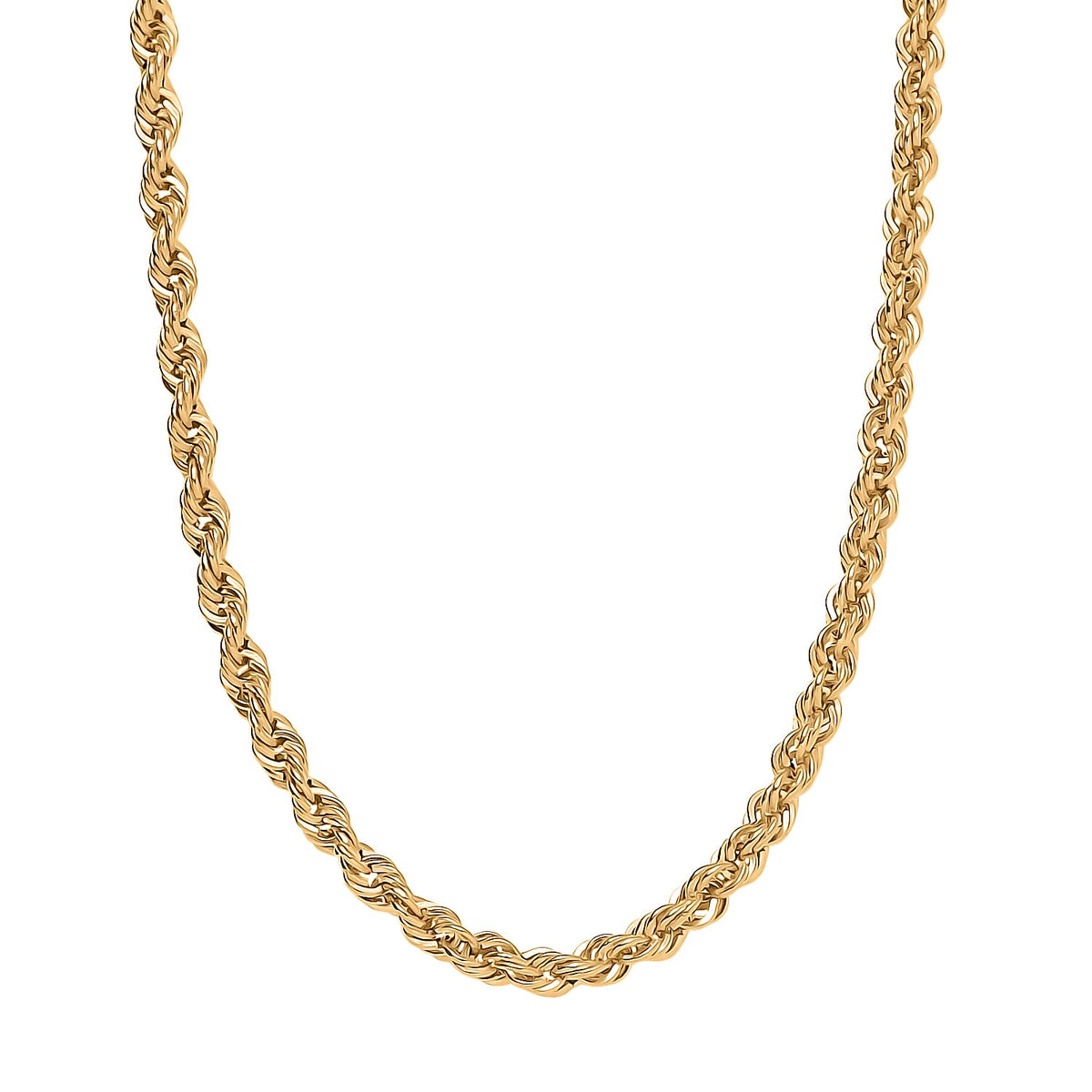 One Time Deal - 22K Yellow Gold (91.6 Purity) Rope Necklace (Size - 20) 7817299 0