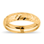Royal Bali Collection - 22K (91.6% Purity) Yellow Gold Diamond Cut Band Ring