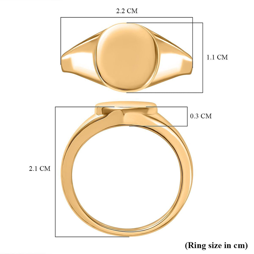 JCK Vegas Mega Closeout - 22K Yellow Gold SIGNET Ring (91.6% Gold Purity)