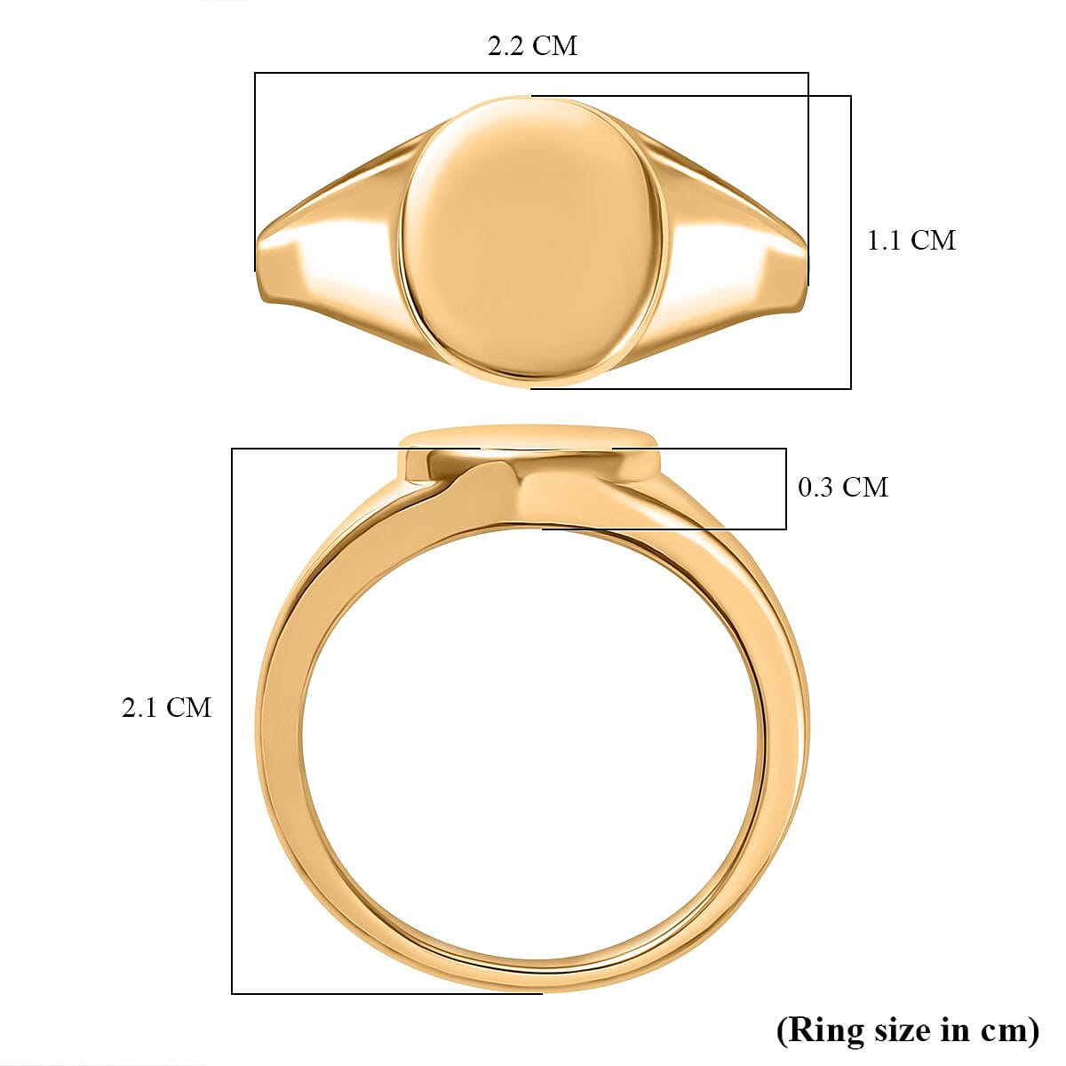 JCK Vegas Mega Closeout - 22K Yellow Gold Signet Ring (91.6% Gold Purity) 7852342 5