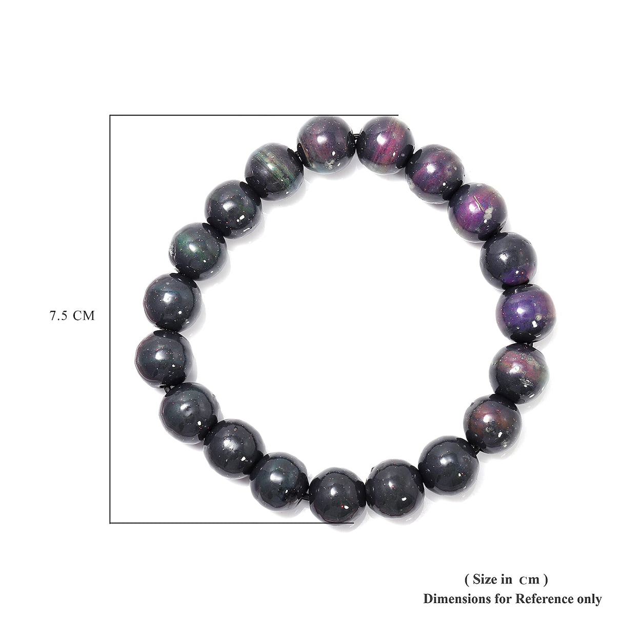 235 Ct. Hematite Mood Change Beaded Stretchable Bracelet 6.25 Inches 3739506 3