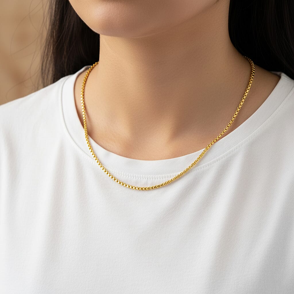 23K Yellow Gold ( 95.8% Purity) Designer Necklace with S-Clasp 18 Inch 8321686 2