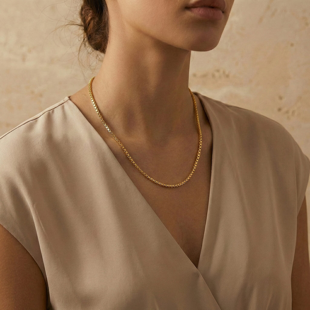23K Yellow Gold ( 95.8% Purity) Designer Belcher Necklace (Size 18), Gold Wt. 4.00 Gms.