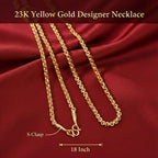 23K Yellow Gold ( 95.8% Purity) Designer Belcher Necklace (Size 18), Gold Wt. 4.00 Gms.