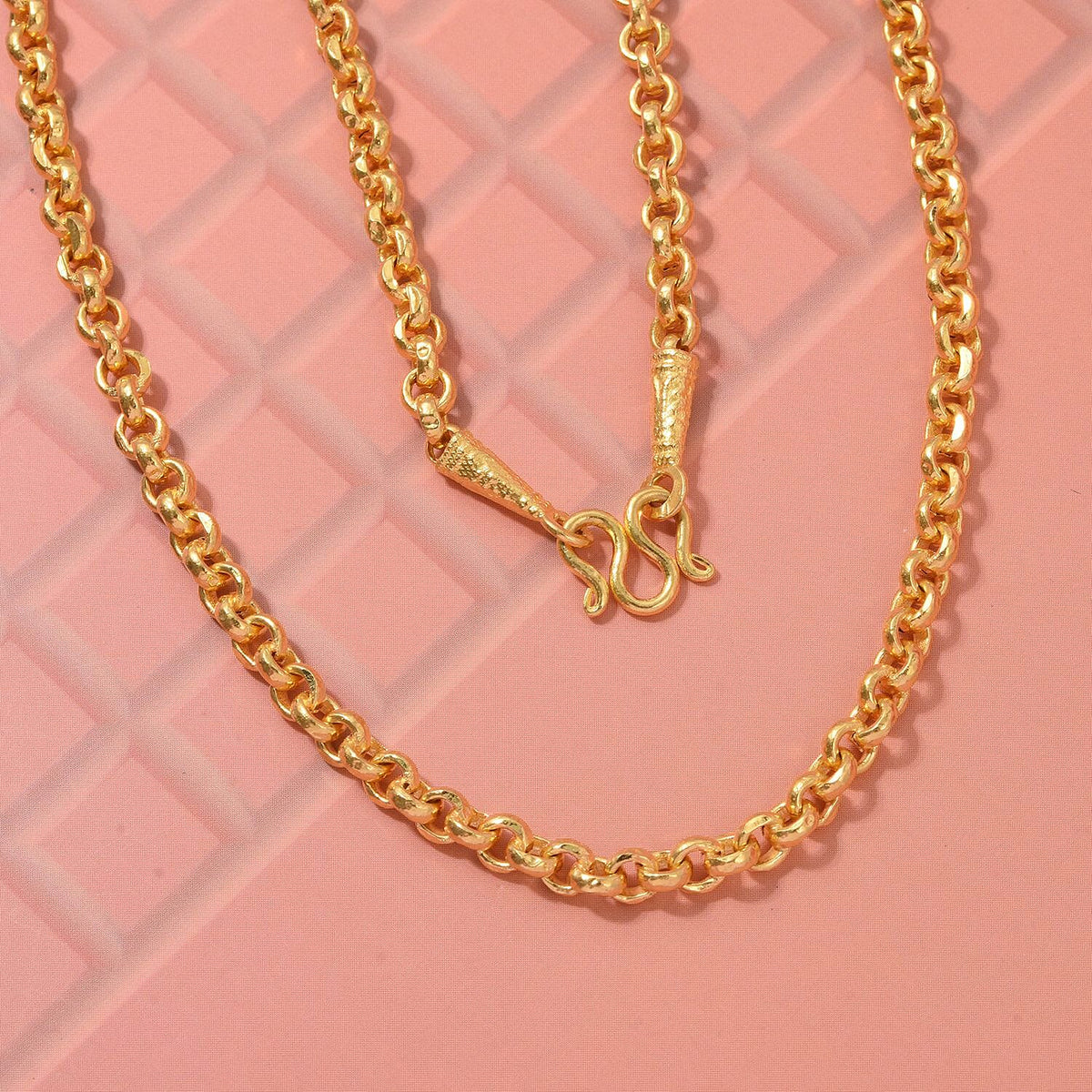 DOORBUSTER DEAL - 23K Yellow Gold (95.8 % Purity) Belcher Necklace (Size-19 ) Gold Wt. 7.60 Gms. 8356770 3